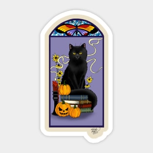 Art Nouveau Black Cat Sticker